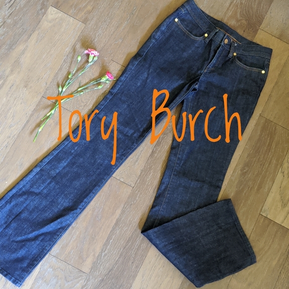 Tory Burch Denim - TORY BURCH BOOT-CUT MID RISE JEANS SIZE 27
